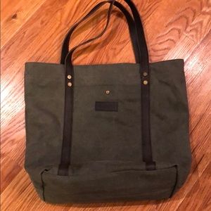 Beryll canvas and leather tote bag